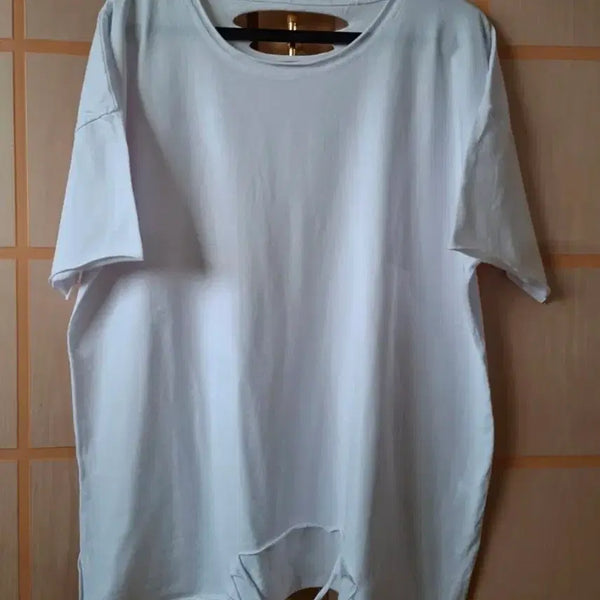 [BUNJANG] White Oversized Short-Sleeve T-Shirt (New) / 화이트 오버핏 반팔티 (새상품)