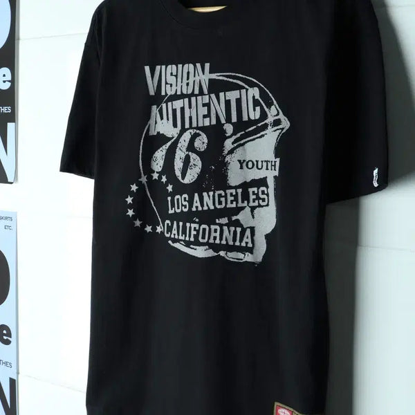 [BUNJANG] Vision Streetwear Graphic T-Shirt Black / (M-XL) 비전스트릿웨어 반팔 티셔츠 그래픽 블랙 스트릿-H34385