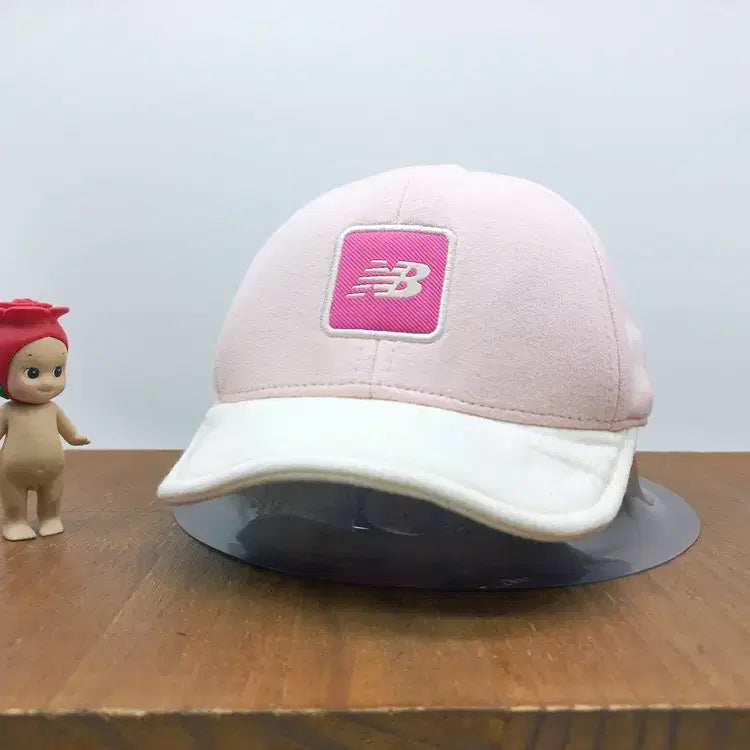 [BUNJANG] New Balance Kids Rainbow Box Logo Cap - Pink / 뉴발란스 키즈 무지개 모자 New Balance 박스 로고 핑크