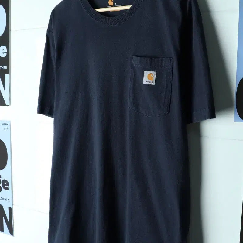 [BUNJANG] Carhartt USA One Pocket T-Shirt Navy / (M-XL) 칼하트 반팔 티셔츠 USA 원포켓 네이비-H34395