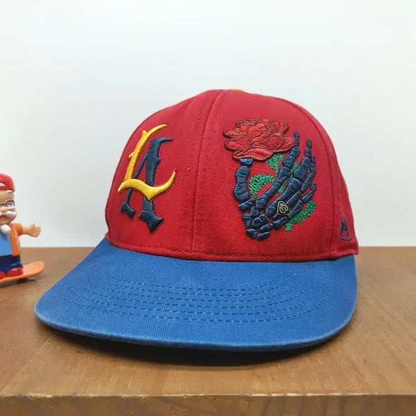 [BUNJANG] Urban Swagger LA Rose Snapback Hat / 힙합 스냅백모자 어반스웨거 LA 로즈 레드 블루