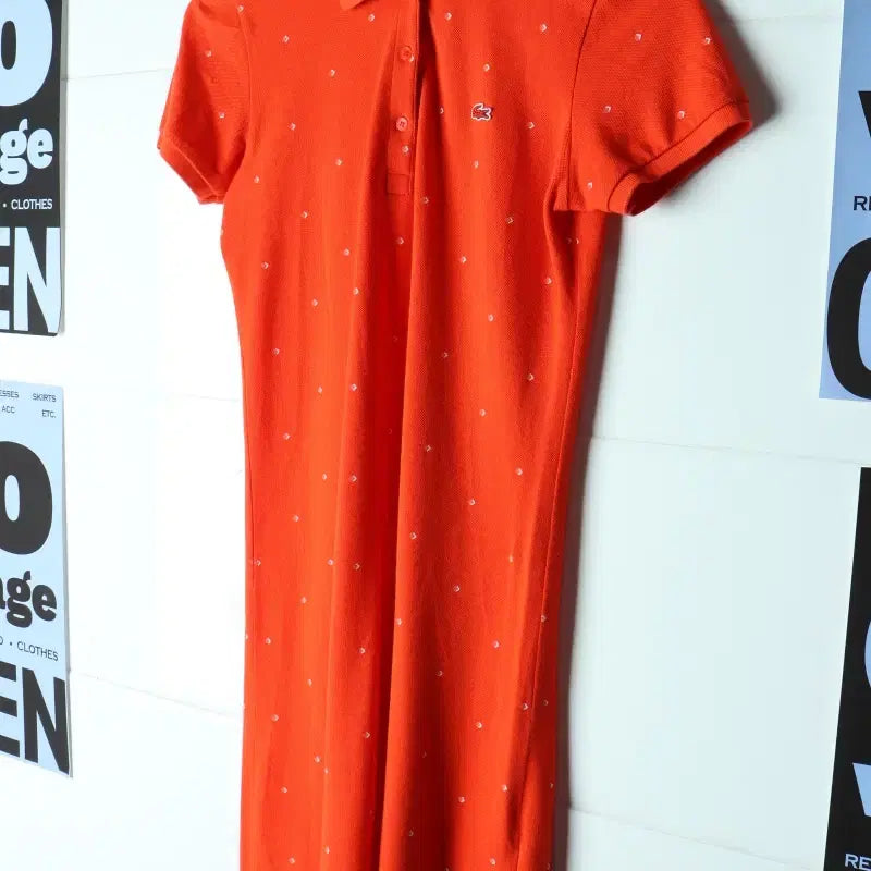 [BUNJANG] Lacoste Short Sleeve Polo T-Shirt Dress Pattern H34402 / W(M-L) 라코스테 반팔 카라 티셔츠 원피스 드레스 패턴-H34402