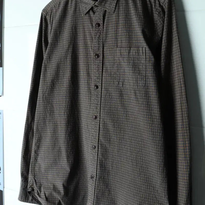 [BUNJANG] XL Check Pattern Shirt (Brown) - Amekaji Style / (XL) 시리즈 셔츠 남방 체크 브라운 아메카지-H34405