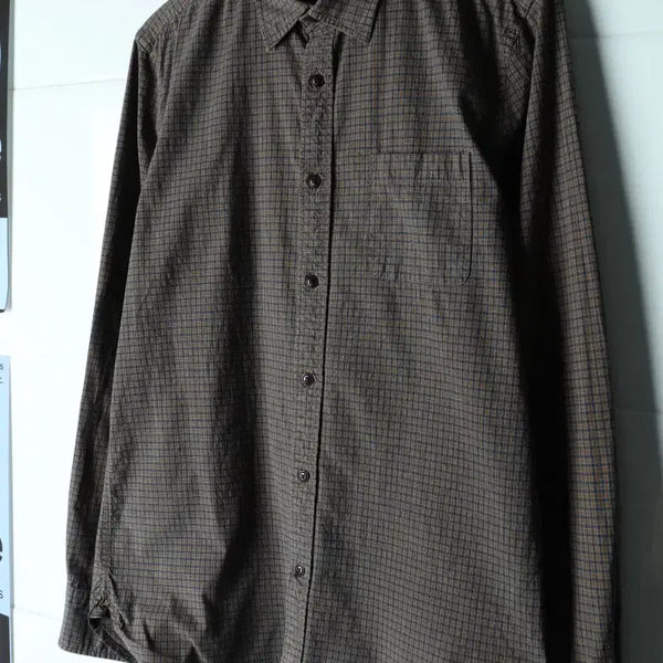 [BUNJANG] XL Check Pattern Shirt (Brown) - Amekaji Style / (XL) 시리즈 셔츠 남방 체크 브라운 아메카지-H34405