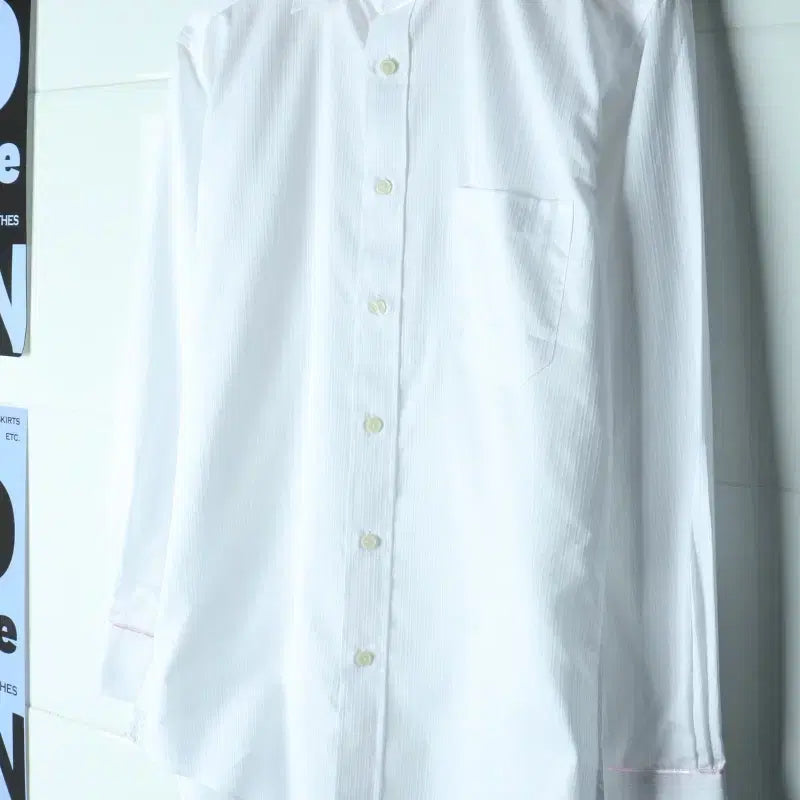 [BUNJANG] Givenchy Striped Shirt White / (M-L) 지방시 셔츠 남방 스트라이프 화이트 놈코어-H34406