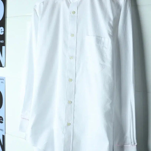 [BUNJANG] Givenchy Striped Shirt White / (M-L) 지방시 셔츠 남방 스트라이프 화이트 놈코어-H34406
