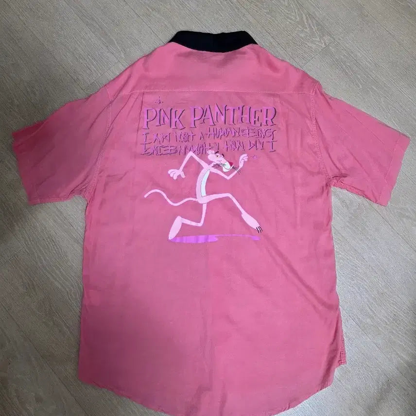 [BUNJANG] I AM NOT A HUMAN BEING x Pink Panther Collaboration Bowling Shirt / 아임낫어휴먼비잉 x 핑크팬더 볼링 셔츠 M