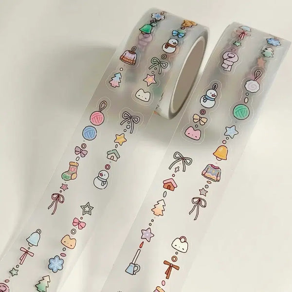 [BUNJANG] Pomsom Winter Beads Kiss Cut Sticker Mini Pack / 띵) [포솜] 폭닥폭닥 겨울 비즈 키스컷 띵 다꾸띵 스티커 소분 키스컷띵