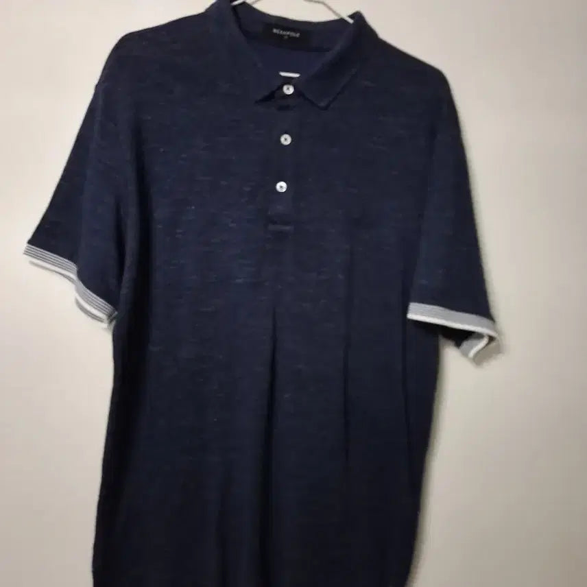 [BUNJANG] Beanpole Men's Linen Short-Sleeve Polo Shirt (Stretch 105) / 남성 빈폴 린넨 반팔 카라티셔츠 (스판105)
