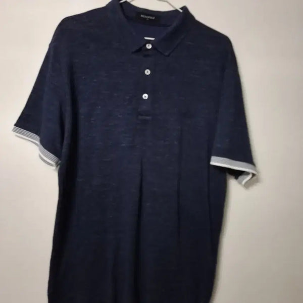 [BUNJANG] Beanpole Men's Linen Short-Sleeve Polo Shirt (Stretch 105) / 남성 빈폴 린넨 반팔 카라티셔츠 (스판105)