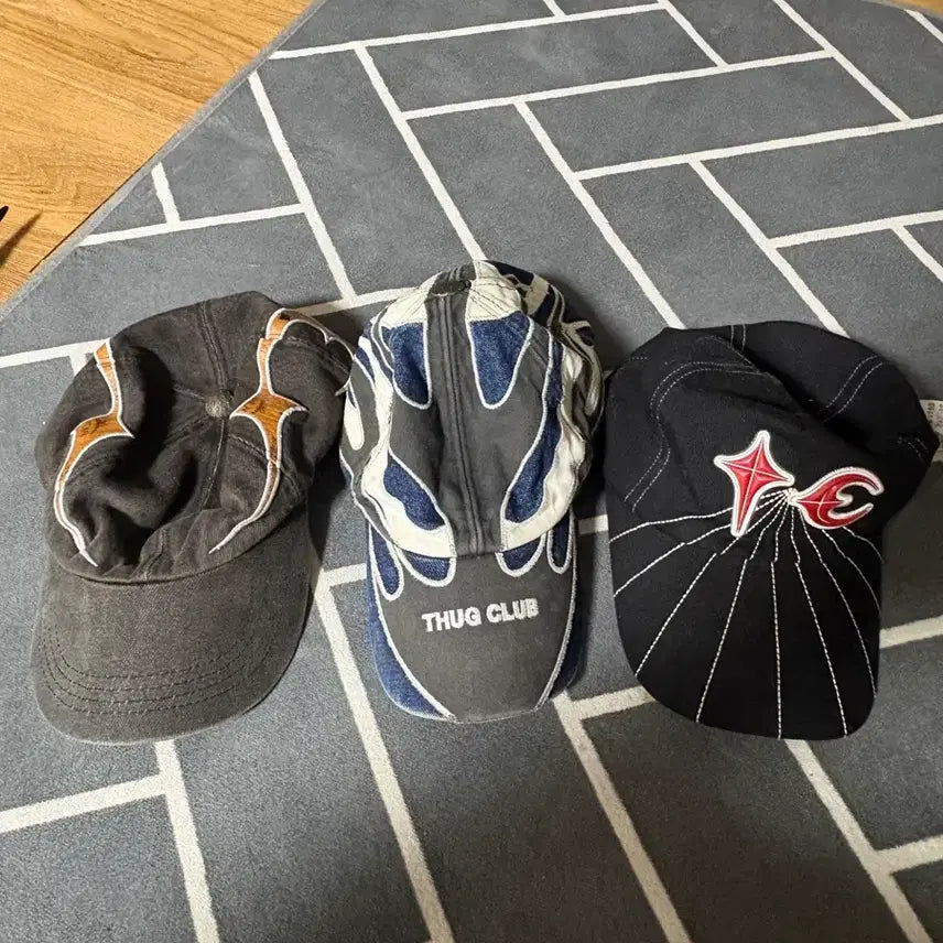 [BUNJANG] Thug Club 3 Piece Bundle Cap Set / 떠그클럽 모자 3개 일괄