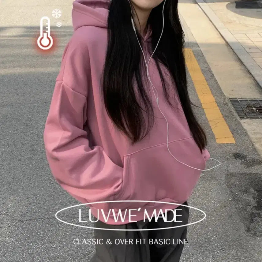 [BUNJANG] Ablry Pink Hoodie / 에이블리 핑크 후드티