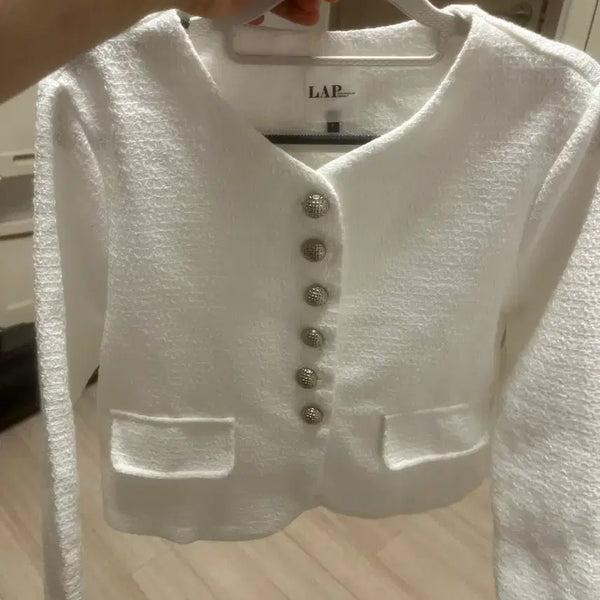 [BUNJANG] LAP Cropped Jacket White / 랩 크롭자켓 화이트