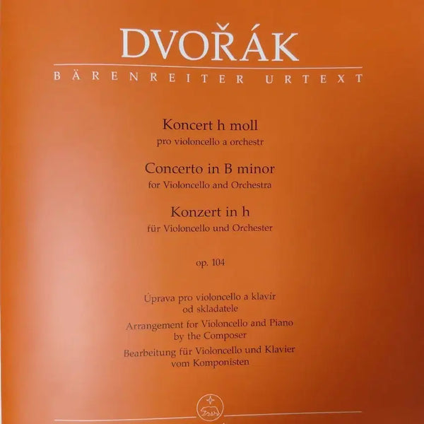 [BUNJANG] Dvořák Cello Concerto in B minor, Op. 104 Urtext Edition - Bärenreiter / 드보르작 첼로 콘체르토 B-minor 베렌라이터 악보
