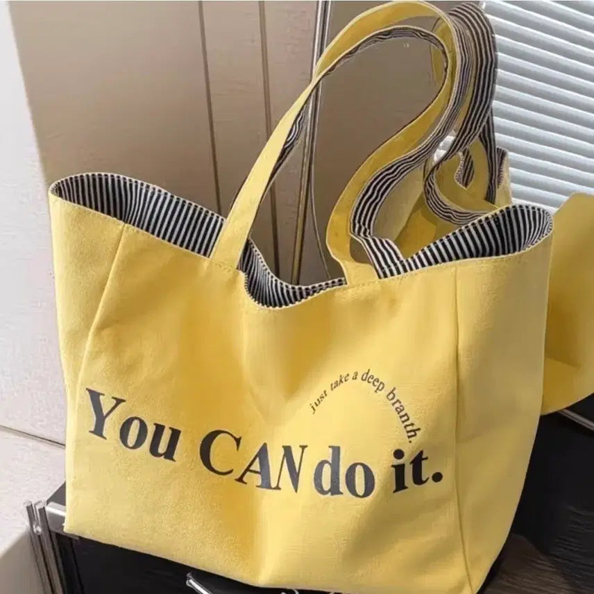 [BUNJANG] Yellow Two-Way Shopper Bag / 노란색 투웨이 쇼퍼백(새상품)