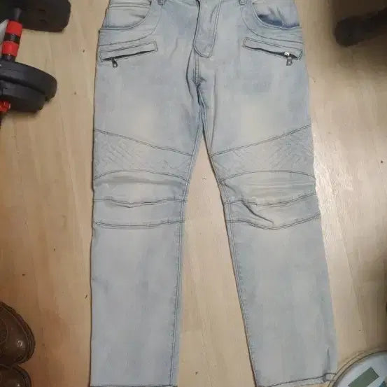 [BUNJANG] Custom Biker Jeans Light Wash Denim 30 Summer / 커스텀 바이커진 연청 30 여름 데님