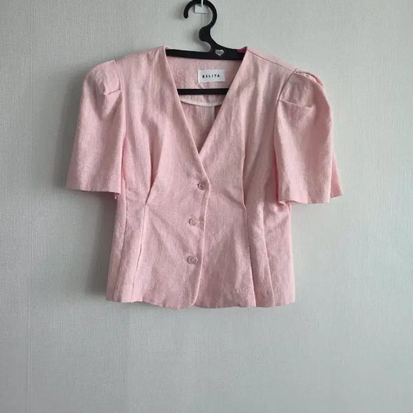 [BUNJANG] BELITA Pink Puff Jacket / BELITA 핑크색 퍼프자켓