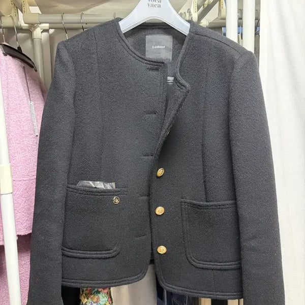 [BUNJANG] Lookast Black Wool Jacket / 룩캐스트 블랙 울자켓