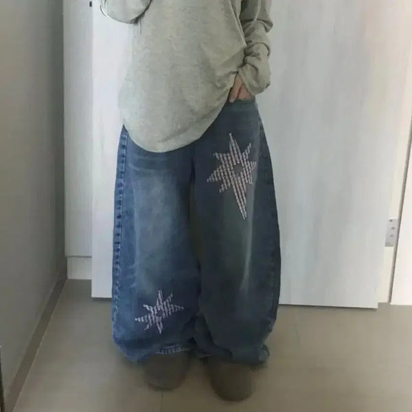 [BUNJANG] ABLY Wide Balloon Fit Jeans (L) / 에이블리 와이드 벌룬핏 청바지 L