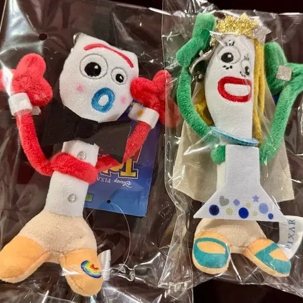 [BUNJANG] Disney Pixar Toy Story 5 Forky & Karen Wedding Edition Plush Keychain (Sealed) / 토이스토리5 캐런 과 포키 웨딩 인형키링 미개봉