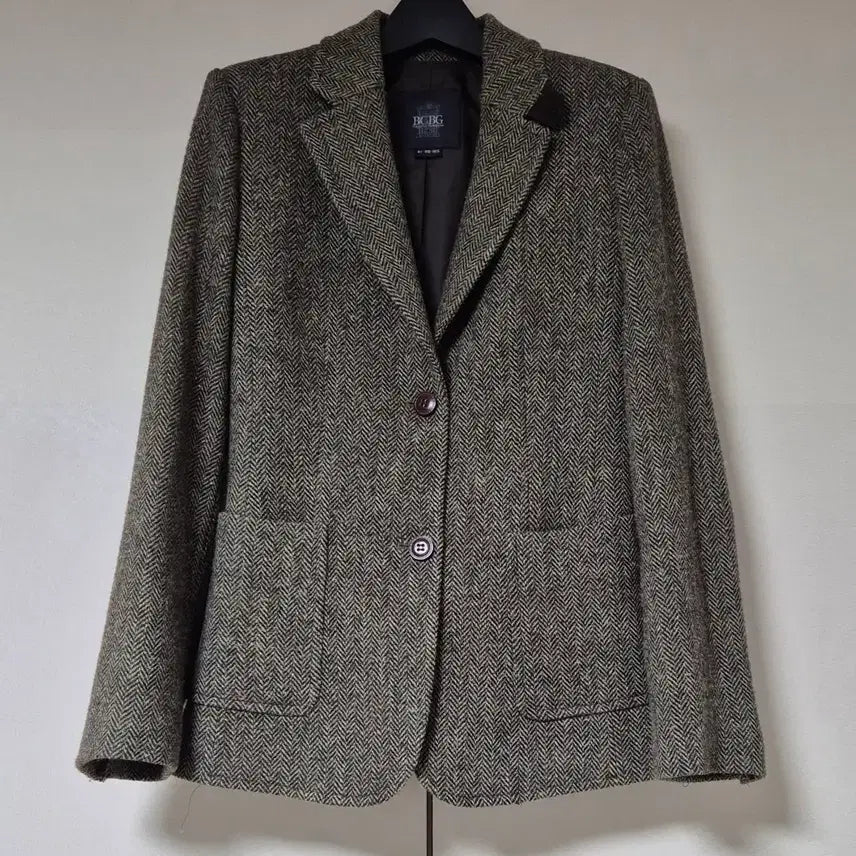 [BUNJANG] BCBG Herringbone Jacket Khaki Brown / @ BCBG / 헤링본 쟈켓 / Ws / 66 size / 카키브라운
