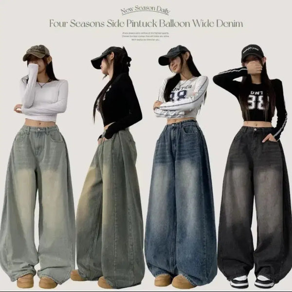 [BUNJANG] Vintage Mid-Blue Wash Denim Jeans - Medium Short / 청바지 빈티지 중청 M 숏
