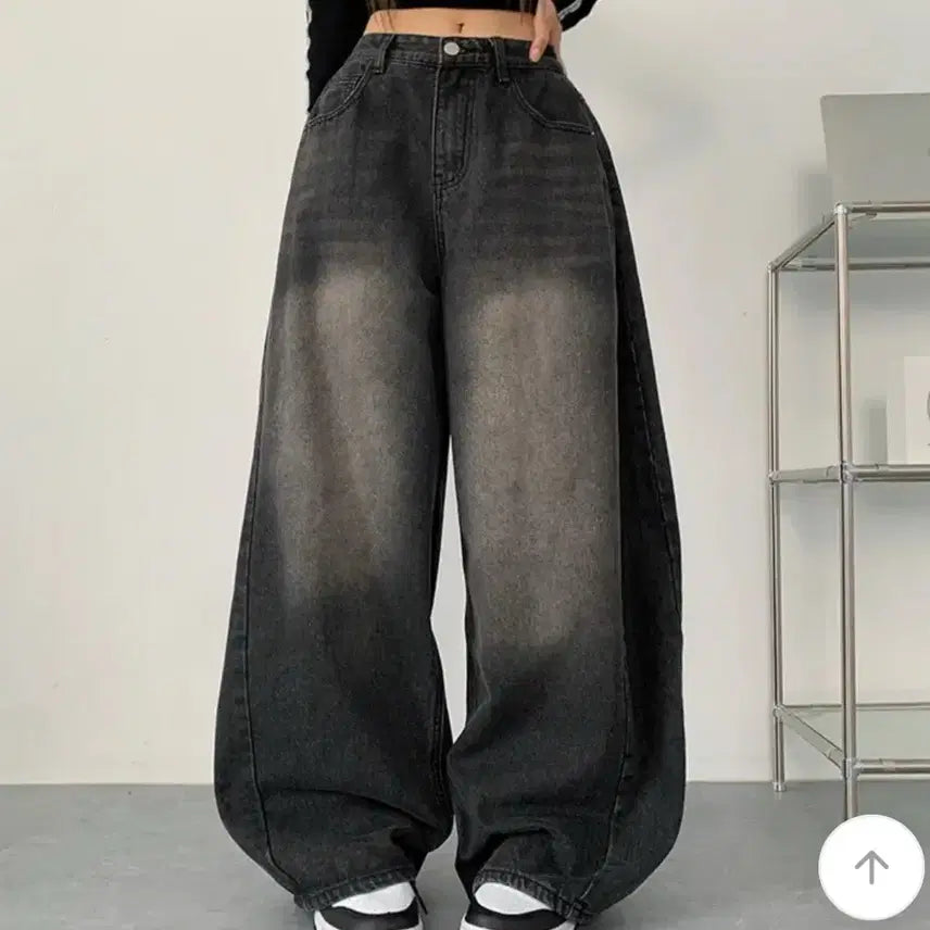 [BUNJANG] Black Denim Jeans (Short, M) / 청바지 흑청 숏 M