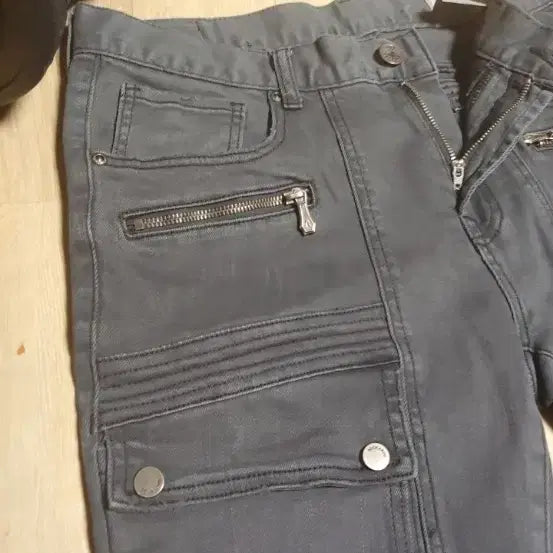 [BUNJANG] Buckaroo Biker Cargo Pants Grey Slim Fit / 버커루 바이커진 카고팬츠 그레이 슬림