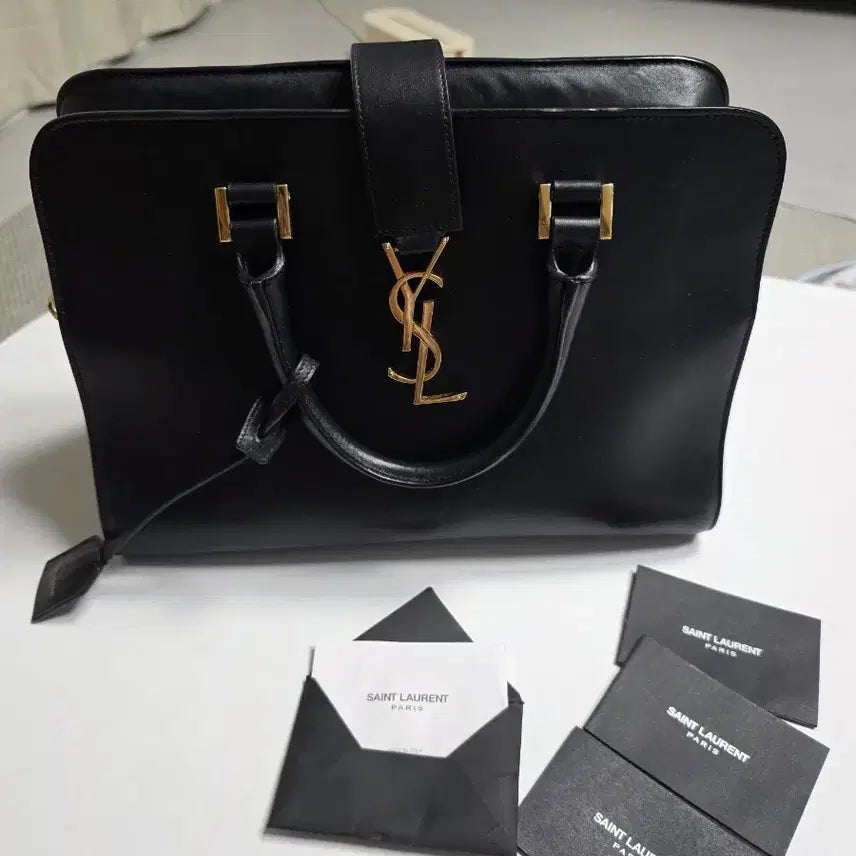 [BUNJANG] Saint Laurent Cabas Black Tote Bag / 생 로랑 카바스 블랙 토트백