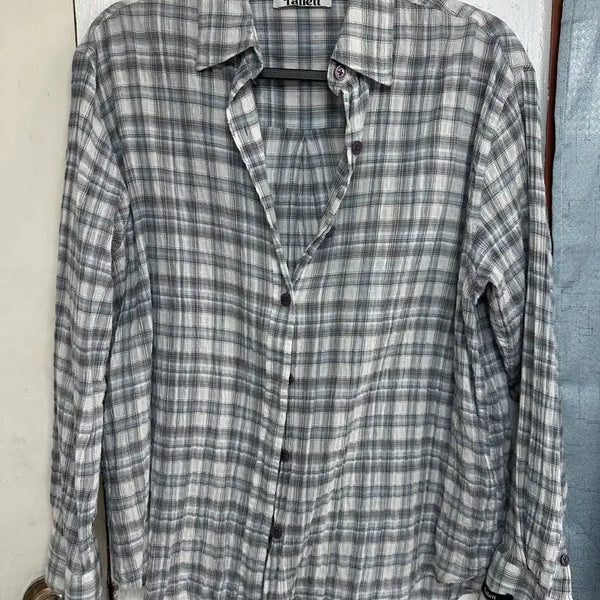 [BUNJANG] Fallett Summer Fabric Checkered Shirt Size S / fallett 팔렛 여름원단 체크셔츠 S