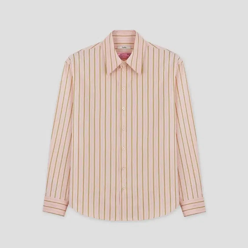 [BUNJANG] Tyle JoBie Stripe Cotton Boy Shirt Rose 2 / 타일레 조비 스트라이프 코튼 보이 셔츠 로즈2