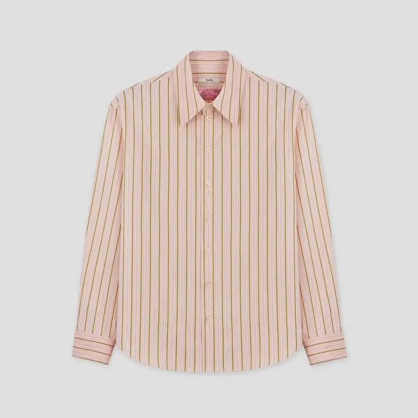 [BUNJANG] Tyle JoBie Stripe Cotton Boy Shirt Rose 2 / 타일레 조비 스트라이프 코튼 보이 셔츠 로즈2