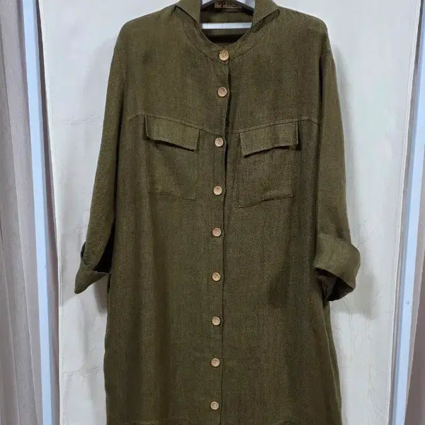 [BUNJANG] Linen Long Dress / 세련된린넨롱원피스(free)