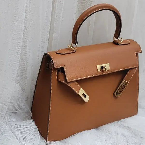 [BUNJANG] Apsung Genuine Leather Camel Shoulder Tote Bag / 앱송 소가죽 카멜색 숄더 토트백 거의새거 정리