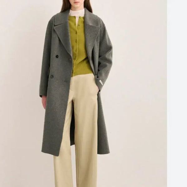 [BUNJANG] SJSJ 25FW Cashmere Blend Handmade Double Coat / 한섬 SJSJ 25FW 캐시미어 블렌드 핸드메이드 코트