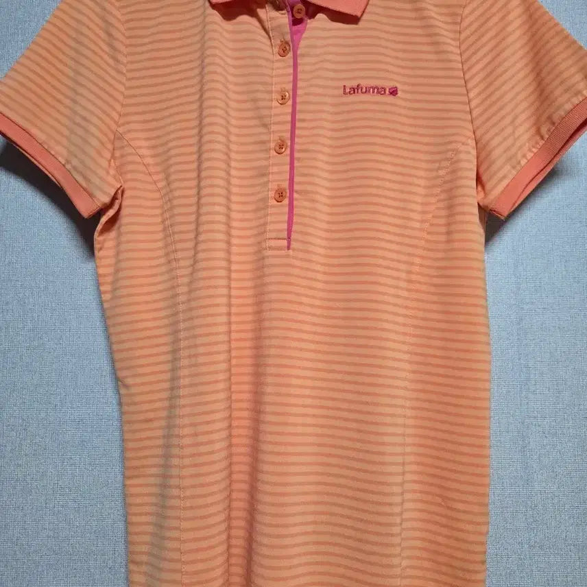 [BUNJANG] Lafuma Women's Striped Collar T-shirt Orange Size 95 / 라푸마 여성 카라티 95 오렌지
