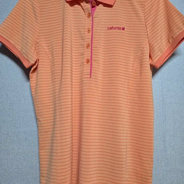 [BUNJANG] Lafuma Women's Striped Collar T-shirt Orange Size 95 / 라푸마 여성 카라티 95 오렌지