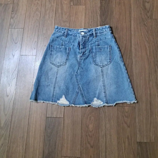 [BUNJANG] Thursday Island Denim Mini Skirt (Size S) / 써스데이아일랜드 데님  미니 스커트 S