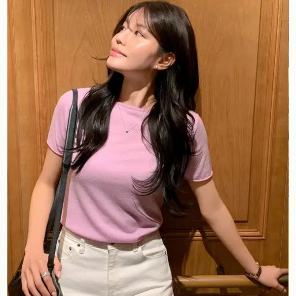 [BUNJANG] Hawa Soft Knit (Lilac Pink) / hawa 메이 소프트 니트 (라일락 핑크ver)