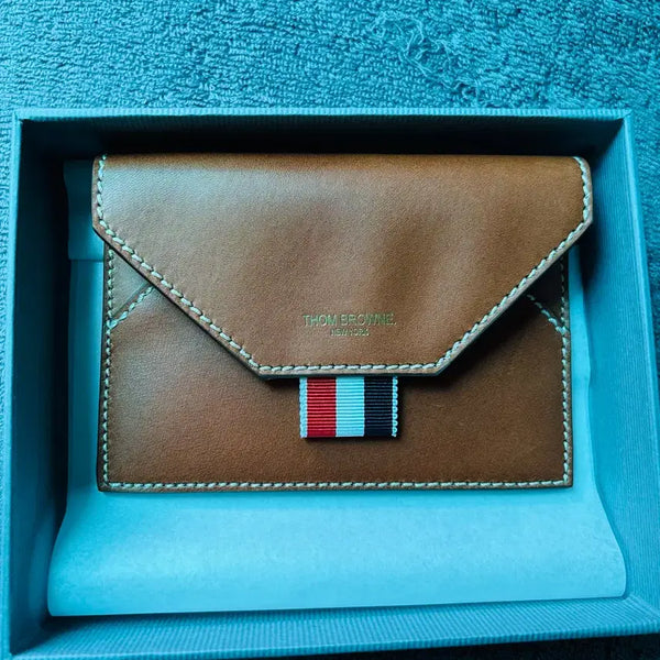 [BUNJANG] Thom Browne Tricolor Stripe Tab Envelope Cardholder / 새상품) 톰브라운 삼선탭 엔벨롭 카드지갑