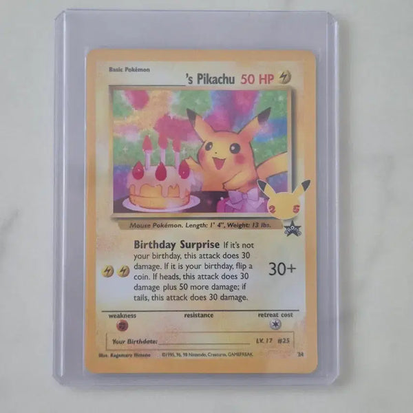 [BUNJANG] Pokemon Birthday Pikachu Promo Card (North American Edition) / [북미판] 포켓몬카드 생일 피카츄 프로모