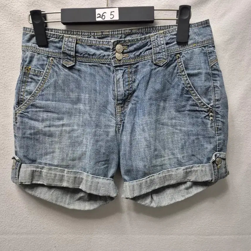 [BUNJANG] Denim Rolled-Up Shorts / 청바지 반바지 롤업 숏팬츠 26개당