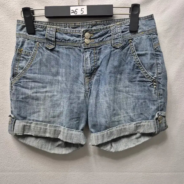 [BUNJANG] Denim Rolled-Up Shorts / 청바지 반바지 롤업 숏팬츠 26개당