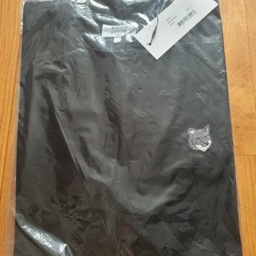 [BUNJANG] Maison Kitsuné Fox Embroidery T-Shirt Black L / 메종키츠네 반팔티 검정 여우 자수 L