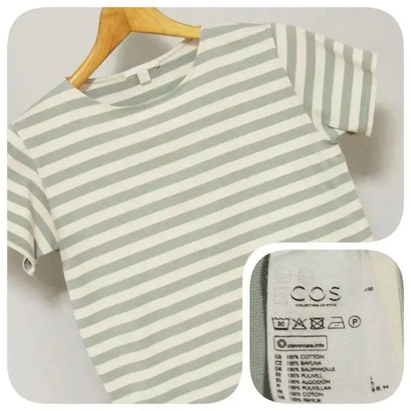 [BUNJANG] COS Round Neck Short Sleeve T-Shirt Khaki Women's 55 / COS 코스 반팔 라운드 티셔츠 여성55