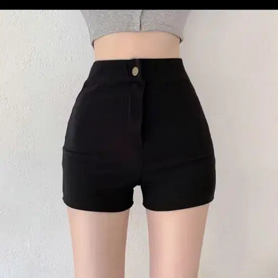 [BUNJANG] High-Waisted Stretch Shorts / 스판 하이웨스트 반바지