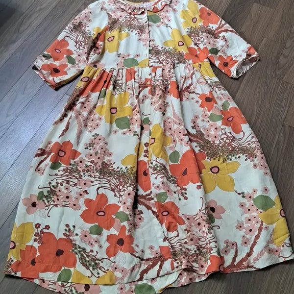 [BUNJANG] Viscose Floral Print Long Dress / 인견 원피스