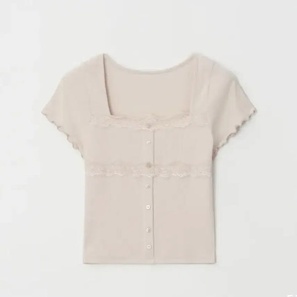 [BUNJANG] JENNIE O Made Belle Lace Cardigan Half Pink Beige / 제니오 [made] 벨 레이스 가디건 하프 택0 새상품 핑크베이지