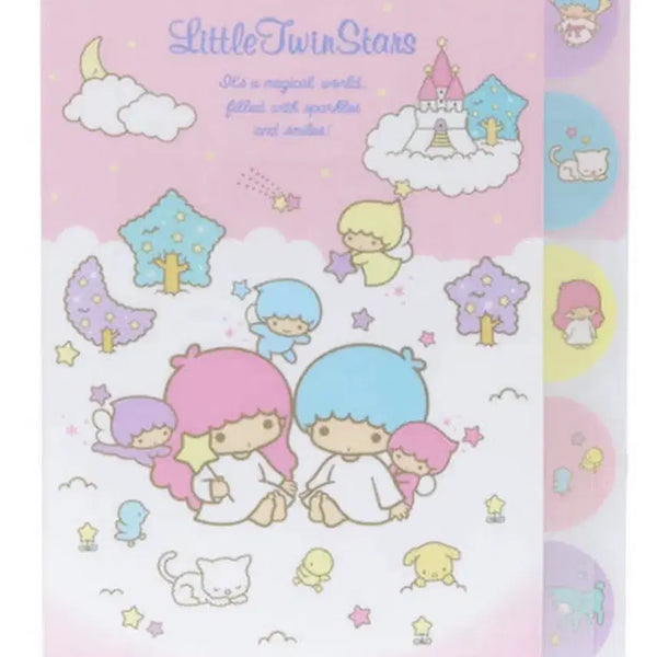 [BUNJANG] Sanrio Little Twin Stars 5P Clear File / 산리오) 키키라라 리틀트윈스타 5p 클리어 화일
