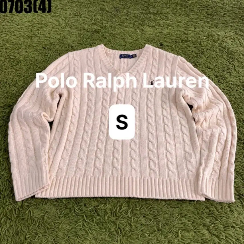 [BUNJANG] Polo Ivory Cable Knit Sweater / [S] 폴로 | 아이보리 케이블 니트 만원 빈티지 0703